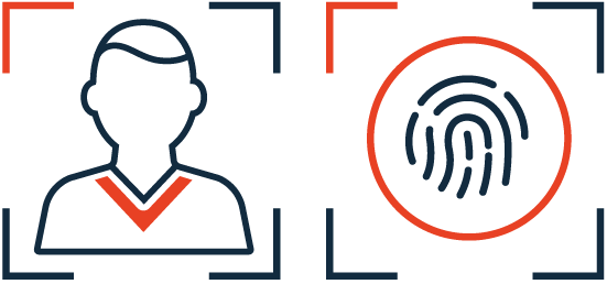 TECH5_facial recognition_finger recognition Icon of TECH5_facial recognition_finger recognition
